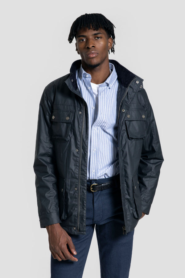 CHAQUETA ENCERADA CINTURON MARINO