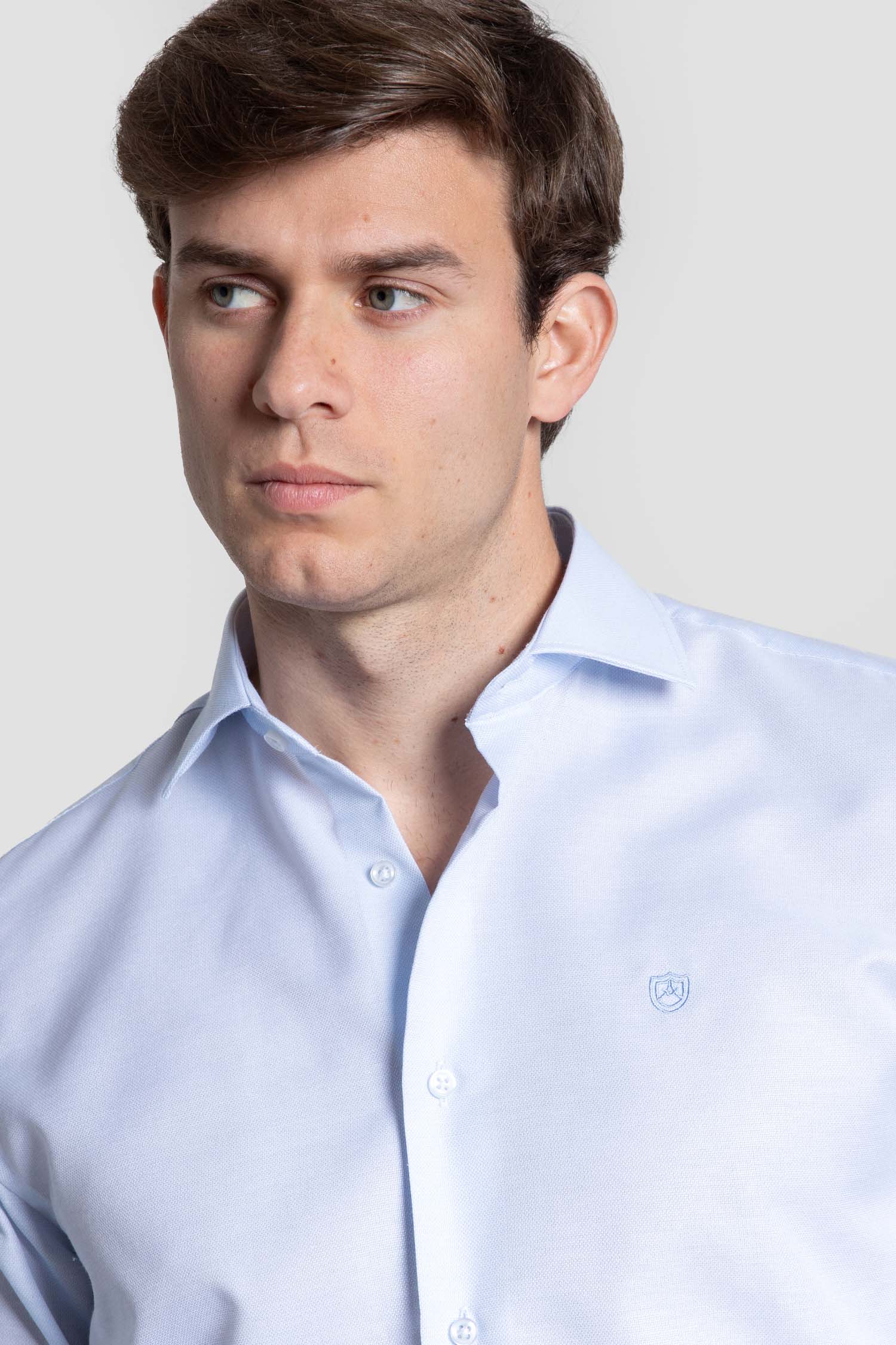Camisa de Vestir Celeste