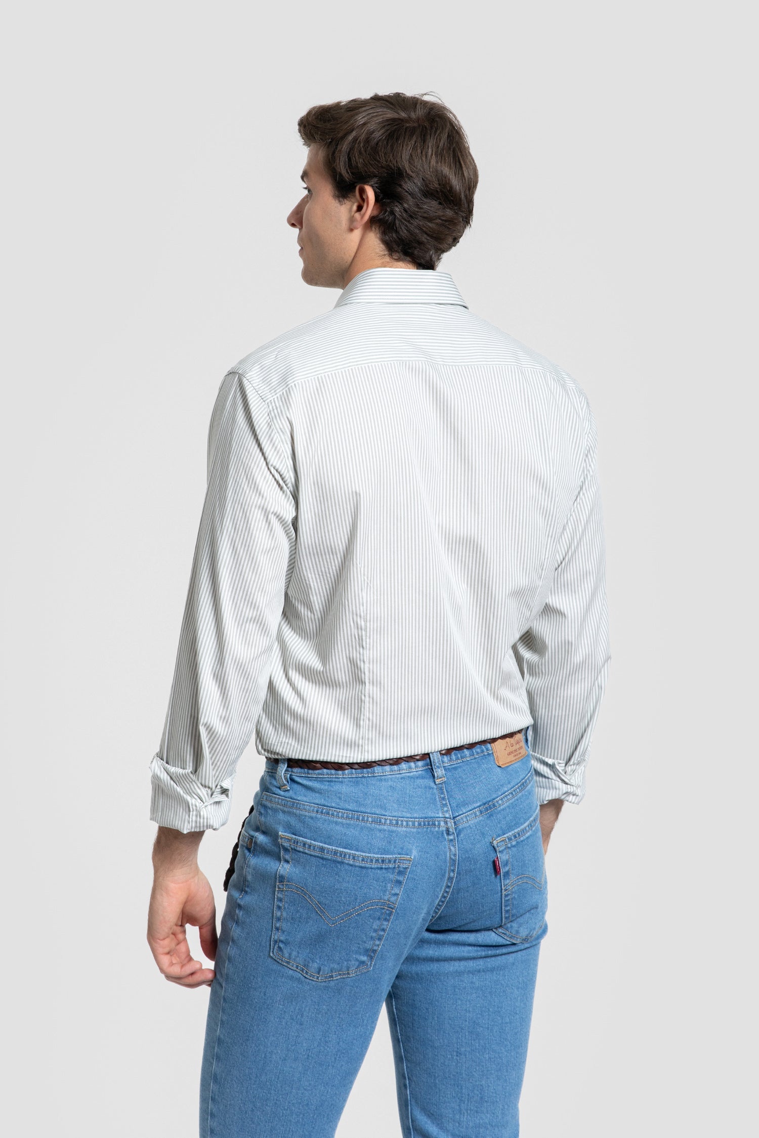 Camisa Rayas Kaki