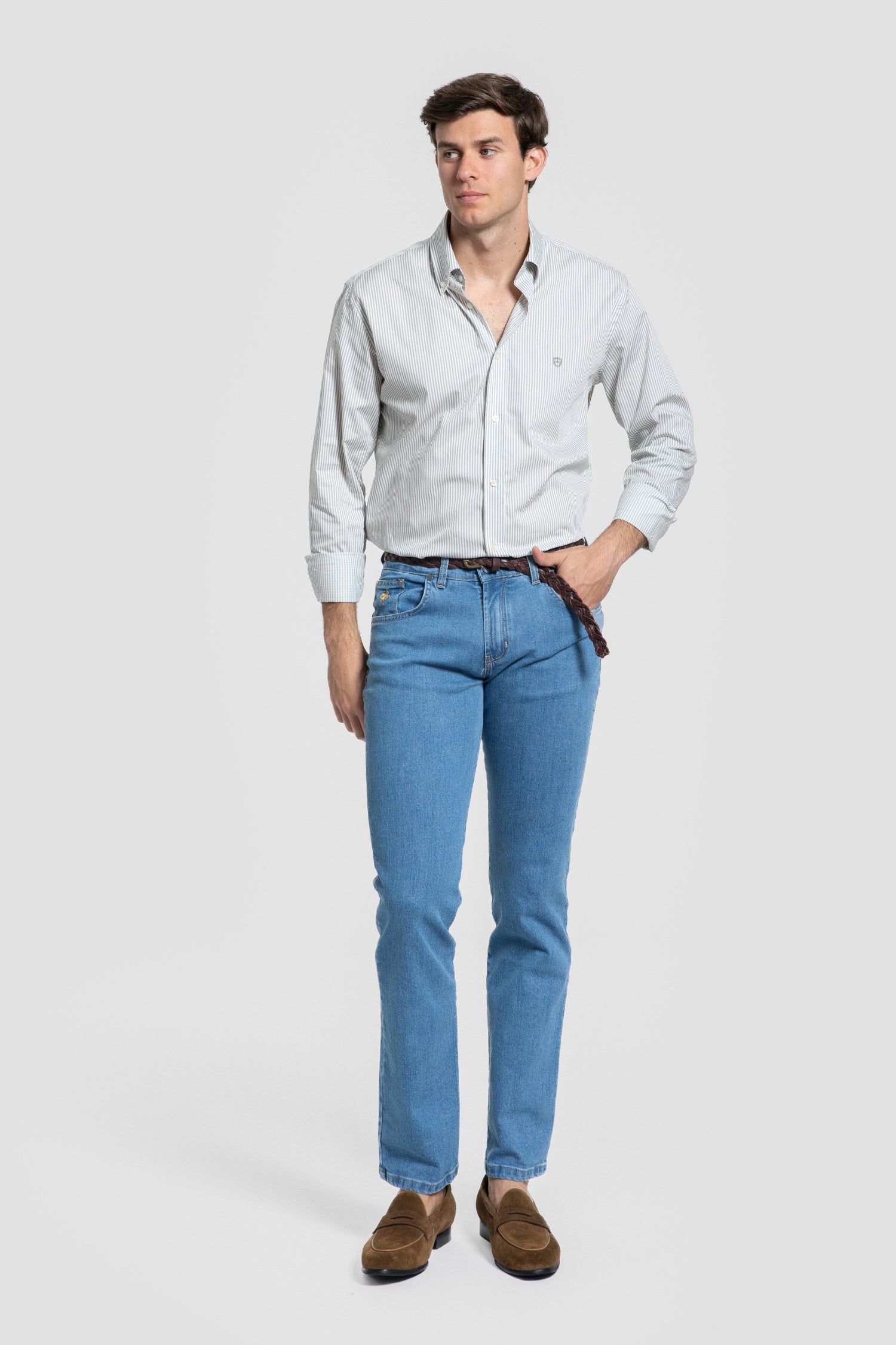 Camisa Rayas Kaki