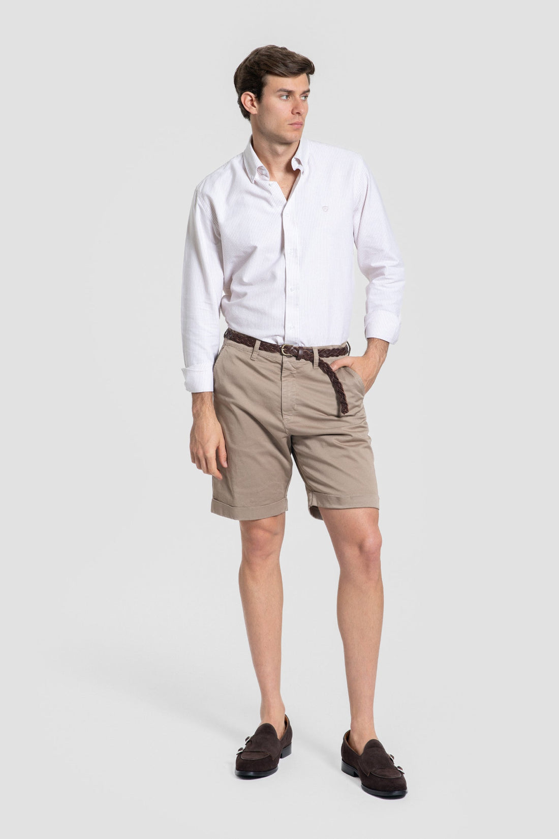 Camisa Rayas Camel