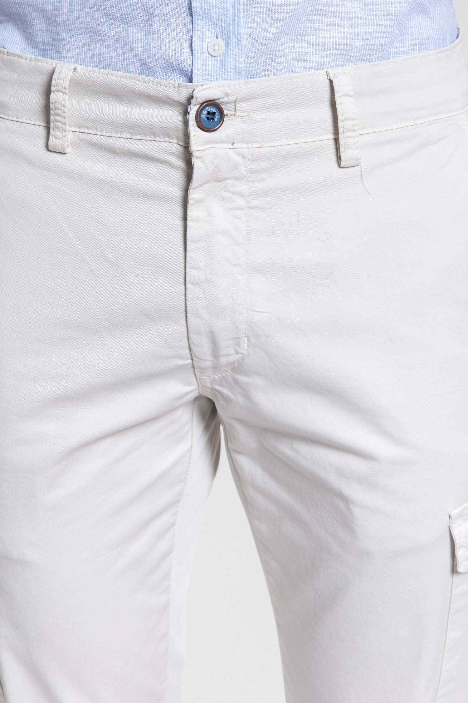 Chino Cargo Botón Hueso