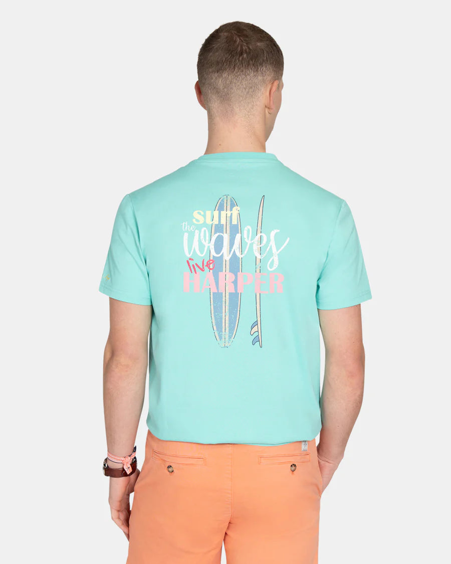 CAMISETA HARPER LIVE - TURQUESA
