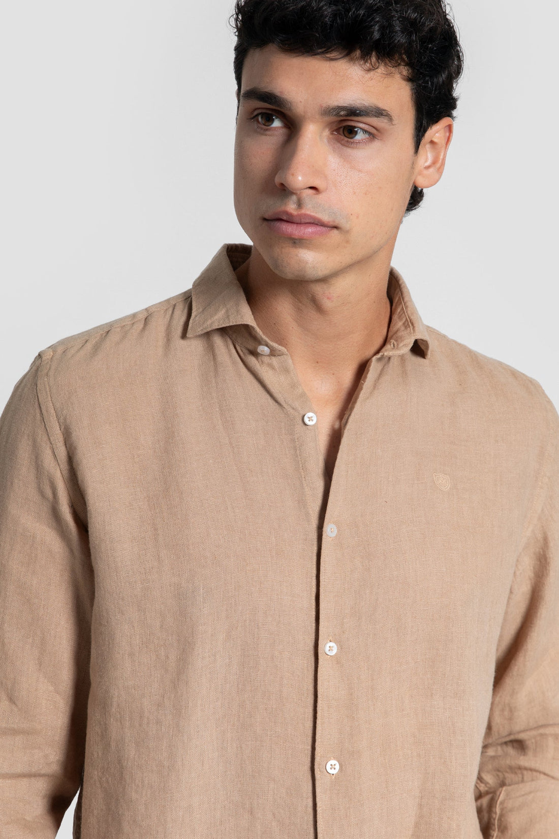 Camisa Lino Camel
