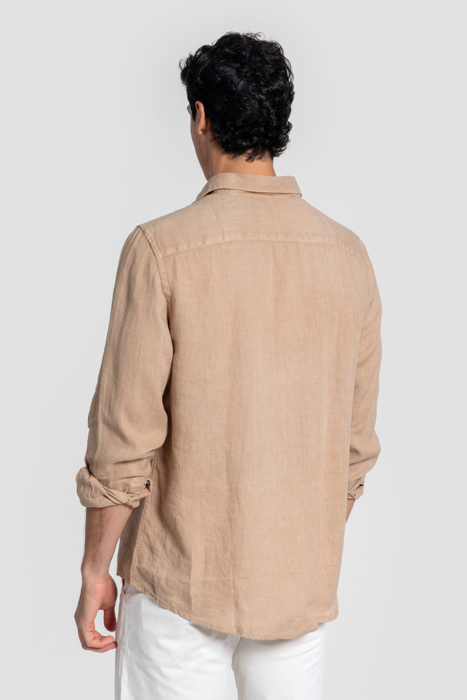 Camisa Lino Camel
