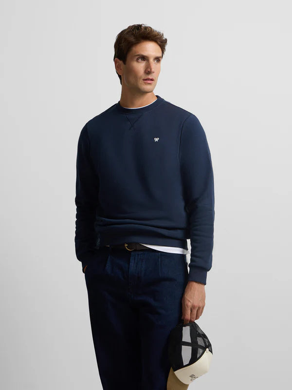 SUDADERA SILBON MINILOGO - MARINO
