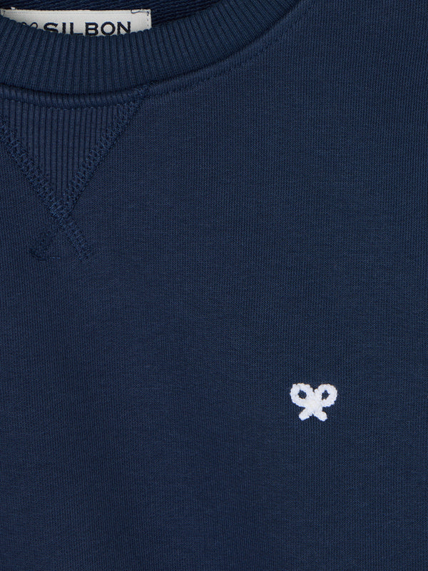 SUDADERA SILBON MINILOGO - MARINO