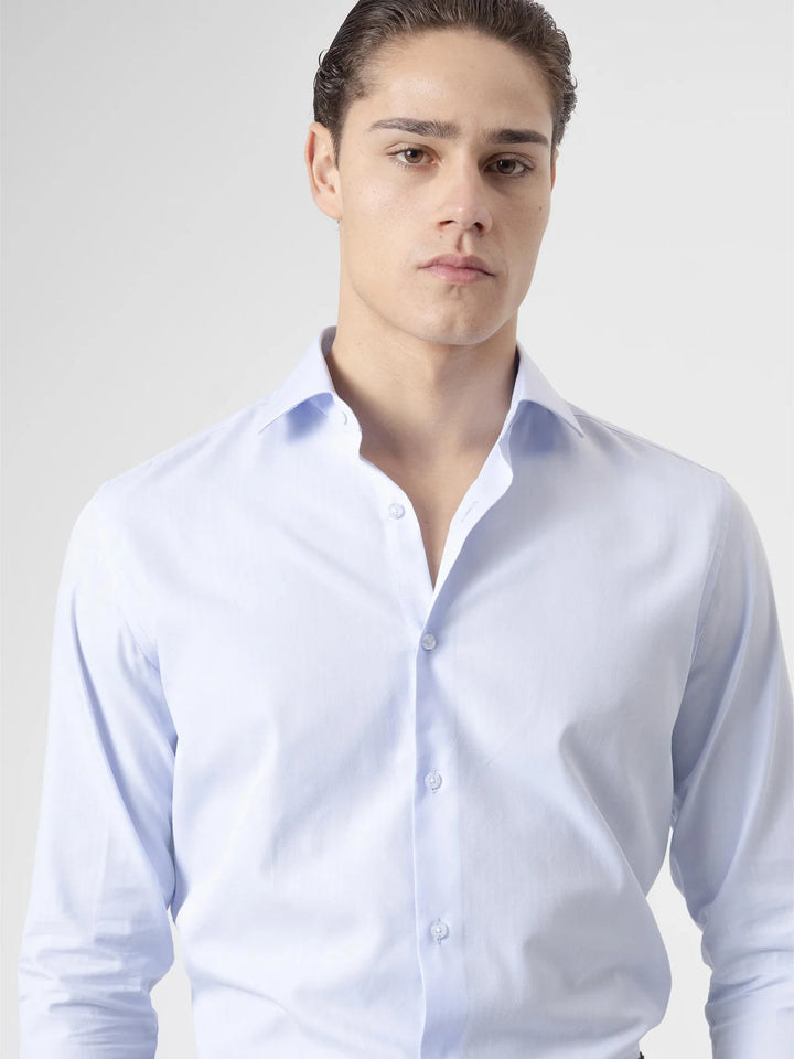 CAMISA AZABACHE VESTIR 02 - CELESTE