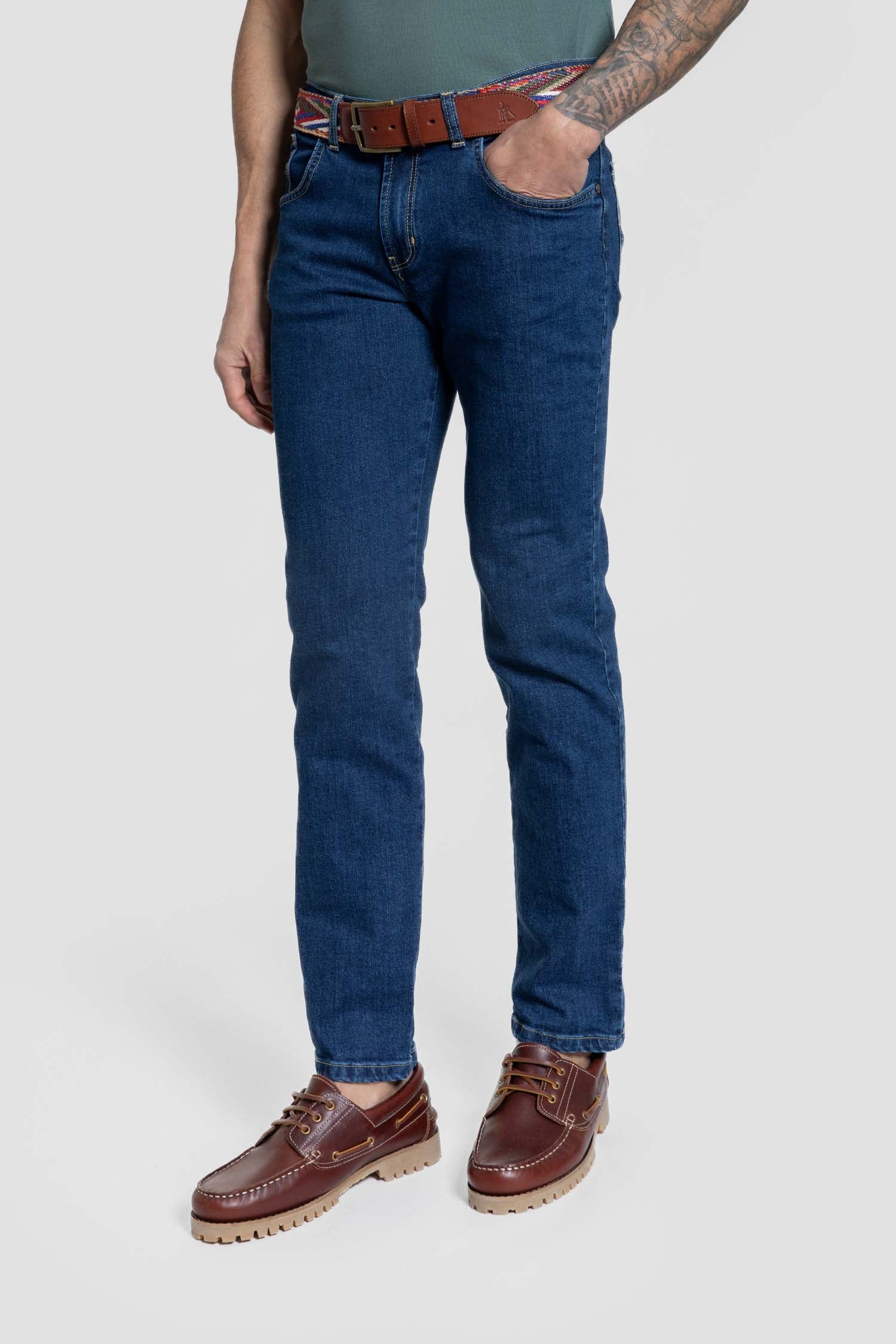 Vaquero Regular Azul Medio