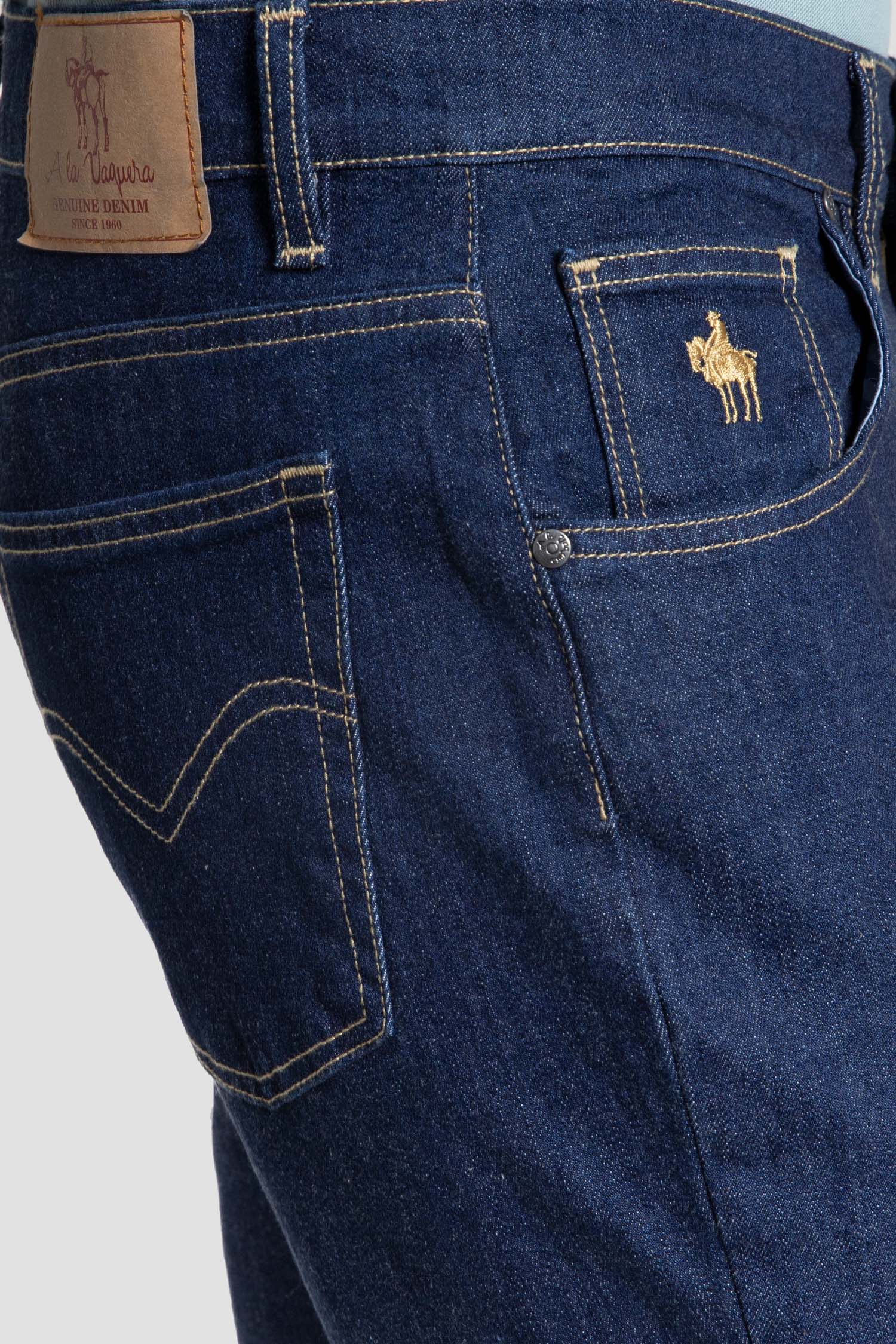Vaquero Regular Azul Oscuro