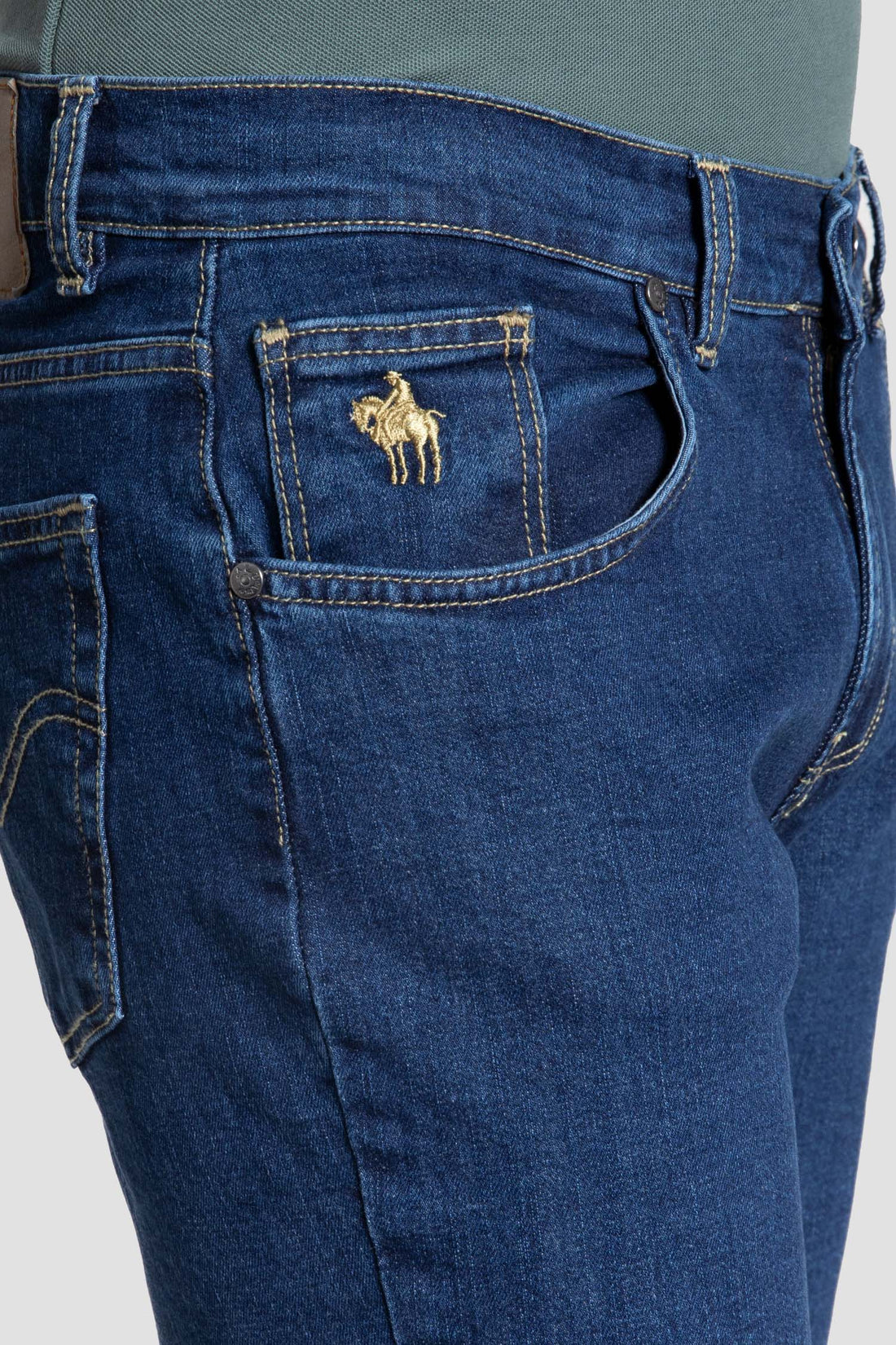 Vaquero Regular Azul Medio