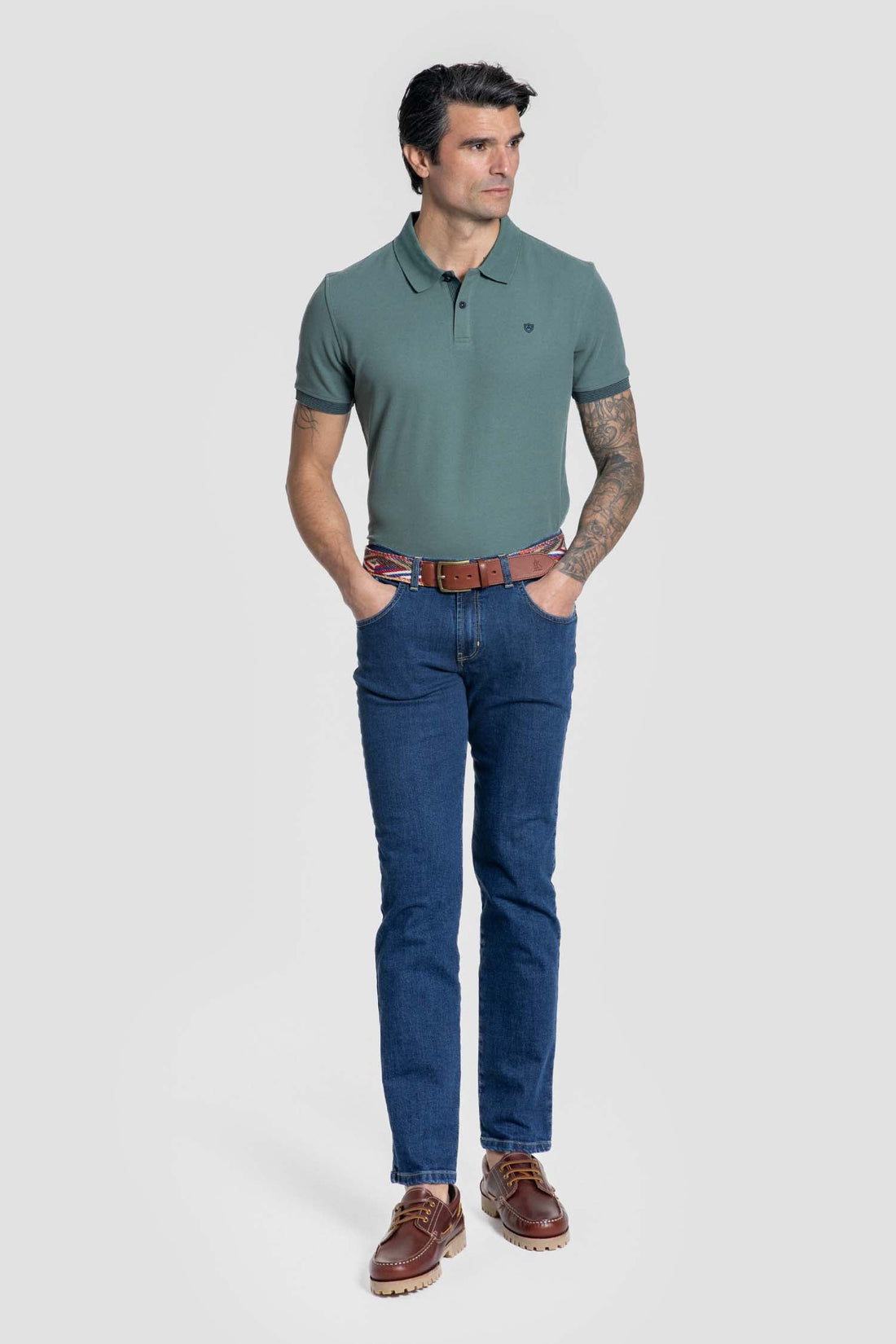 Vaquero Regular Azul Medio