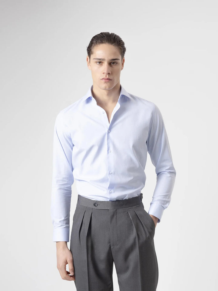 CAMISA AZABACHE VESTIR 02 - CELESTE