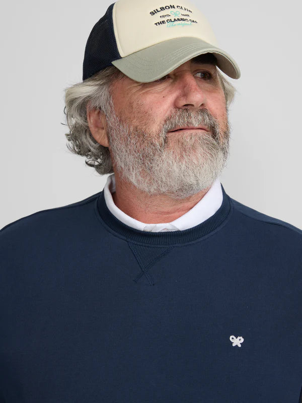 SUDADERA SILBON MINILOGO - MARINO