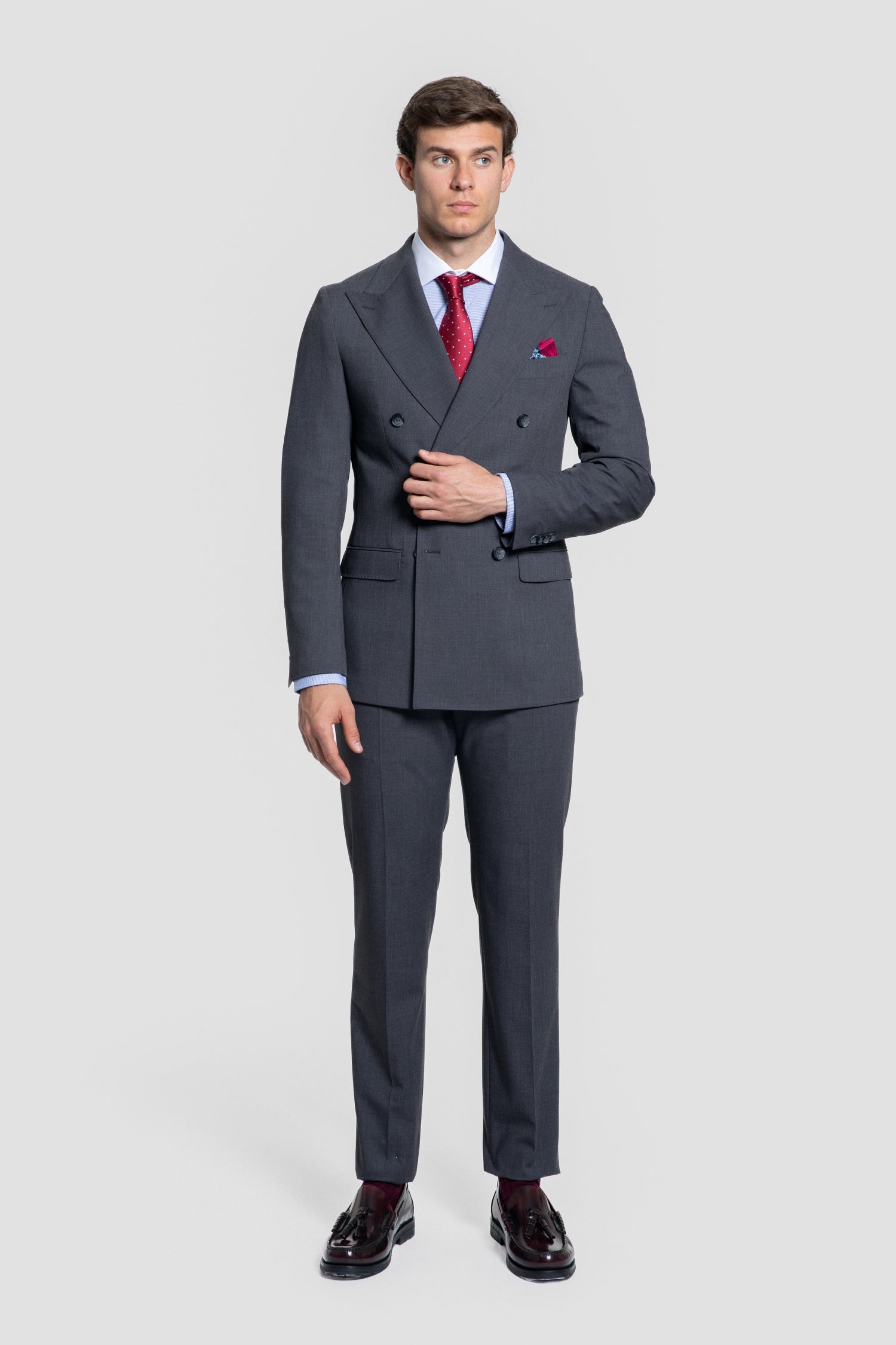 Traje Cruzado Gris