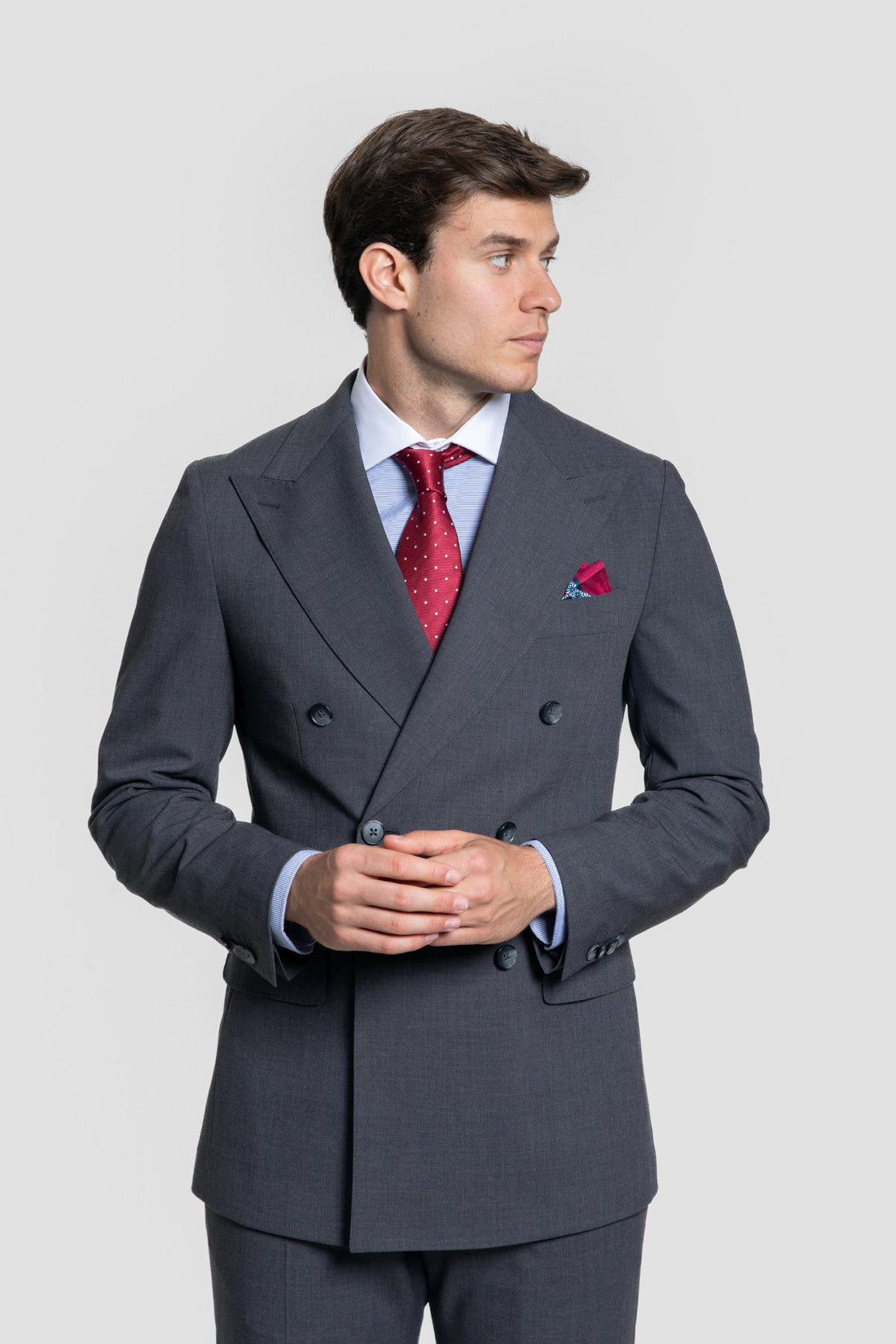 Traje Cruzado Gris