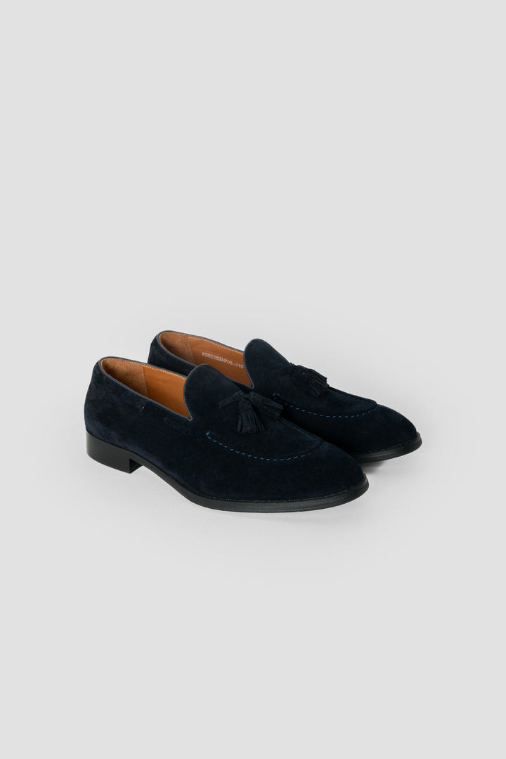 Mocasín Ante Borlas Marino
