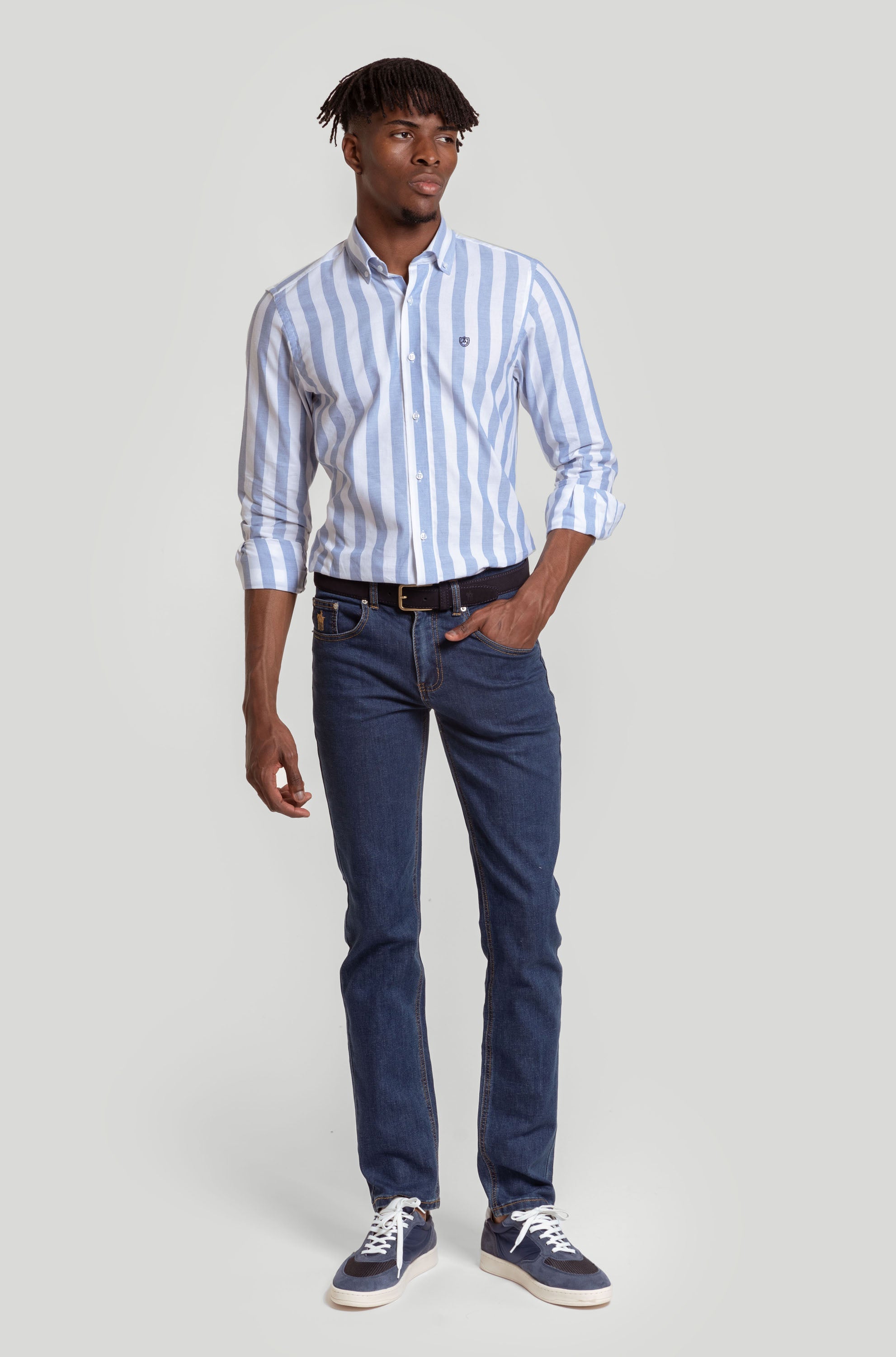 Pantalon Vaquero Regular Fit Piedra