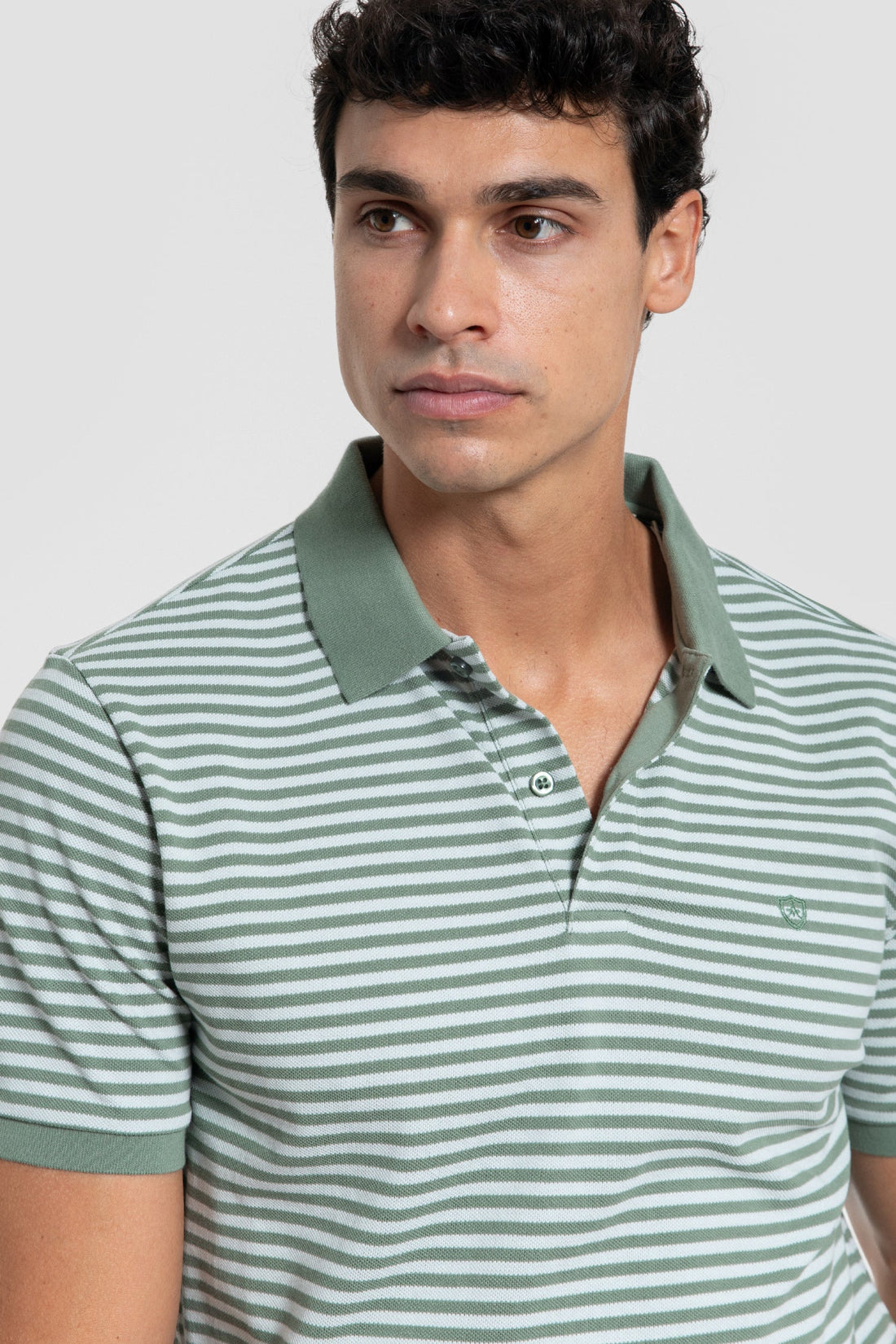 Polo Rayas Menta