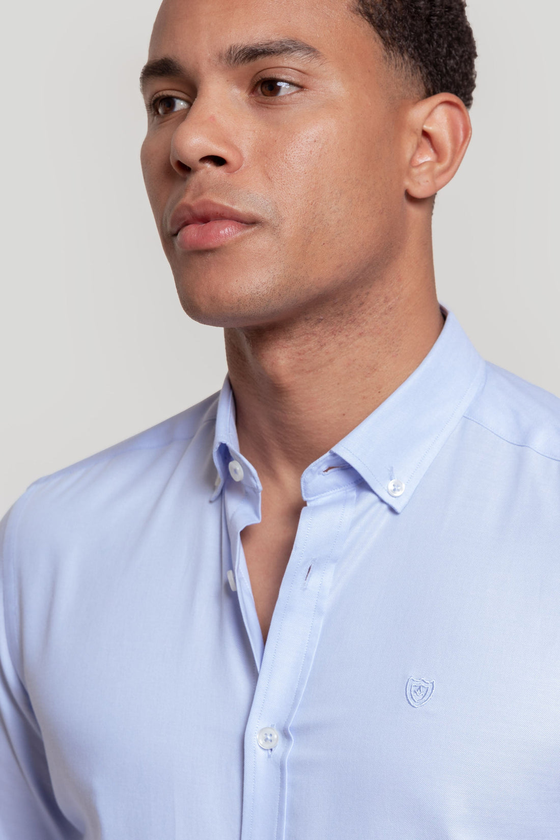 Camisa Oxford Celeste