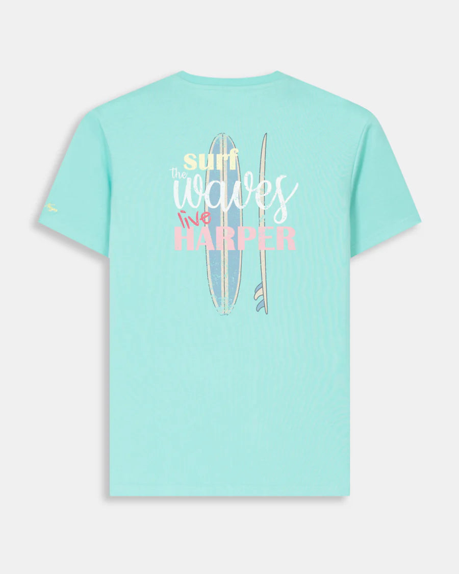 CAMISETA HARPER LIVE - TURQUESA