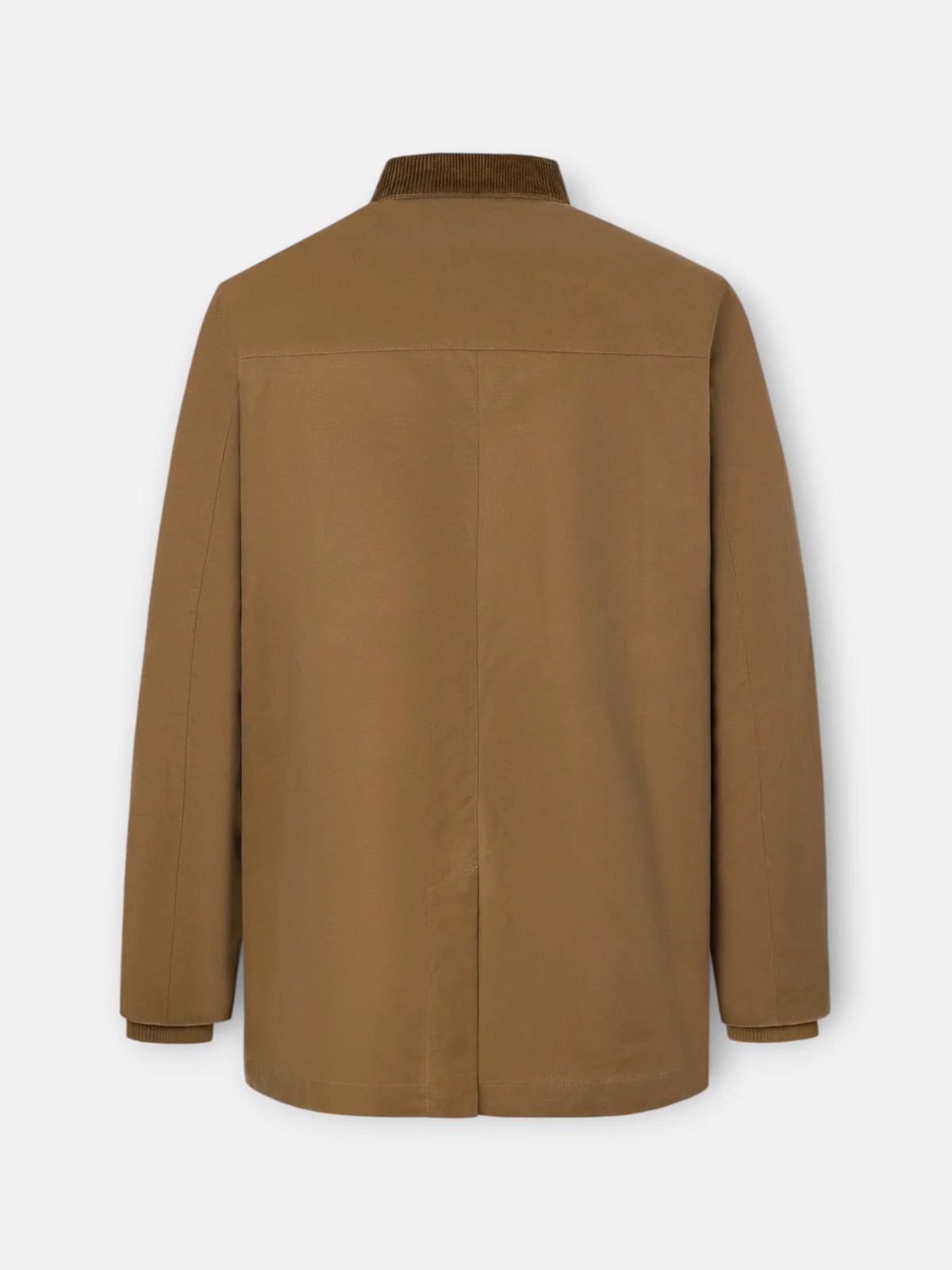 ABRIGO SILBON ENCERADO BOLSILLO - BEIGE
