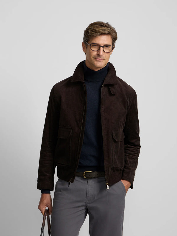 CHAQUETA SILBON PANA - MARRON