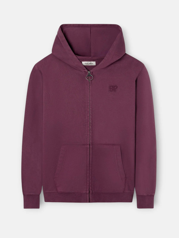 SUDADERA SILBON CREMALLERA GARMENT DYE - PETROLEO