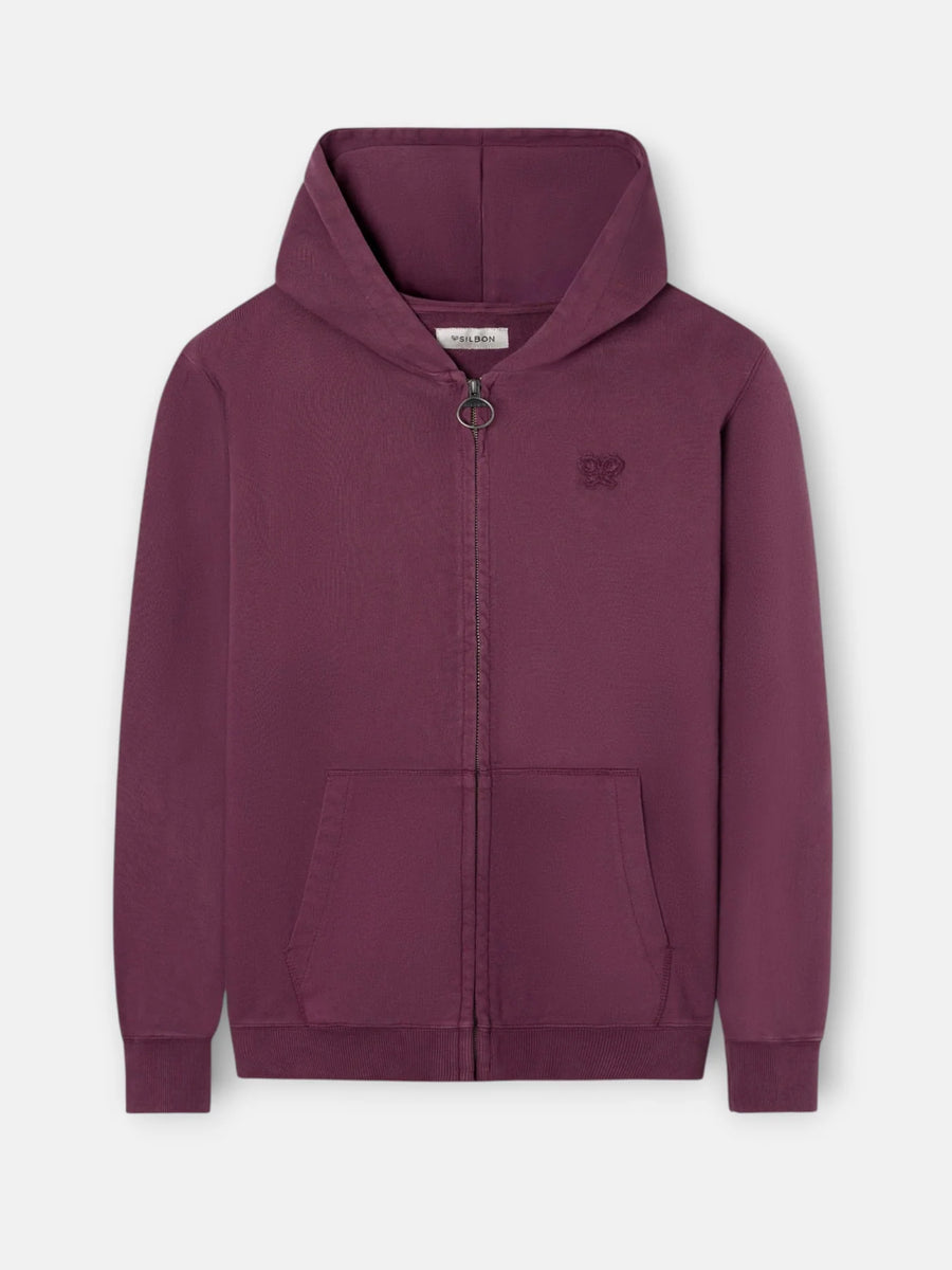SUDADERA SILBON CREMALLERA GARMENT DYE - PETROLEO