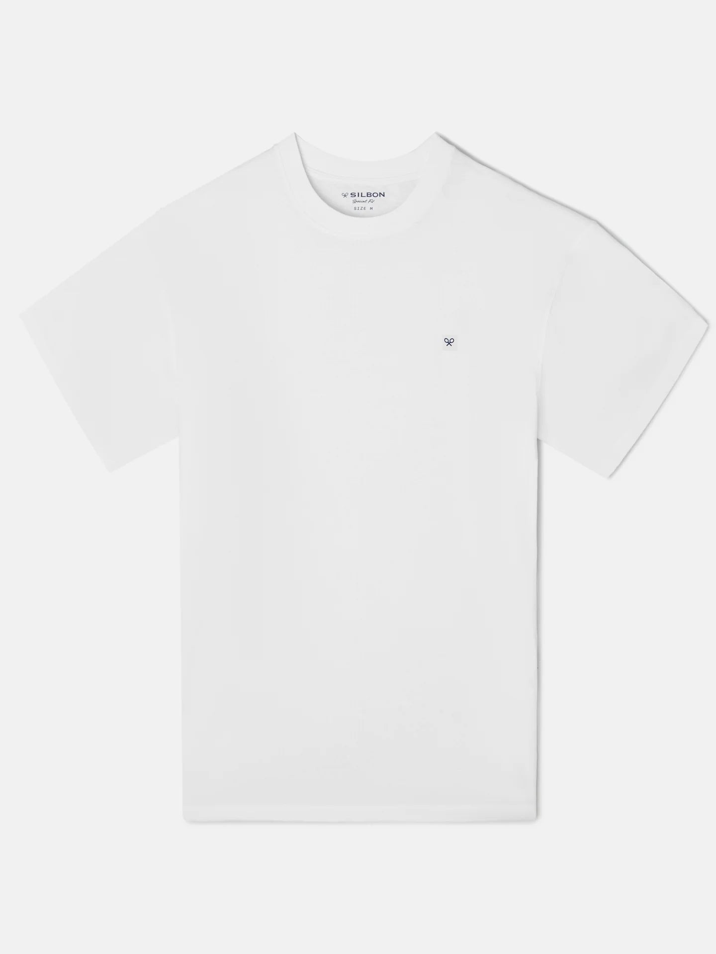 CAMISETA LISA MINILOGO PARCHE SILBON - BLANCO