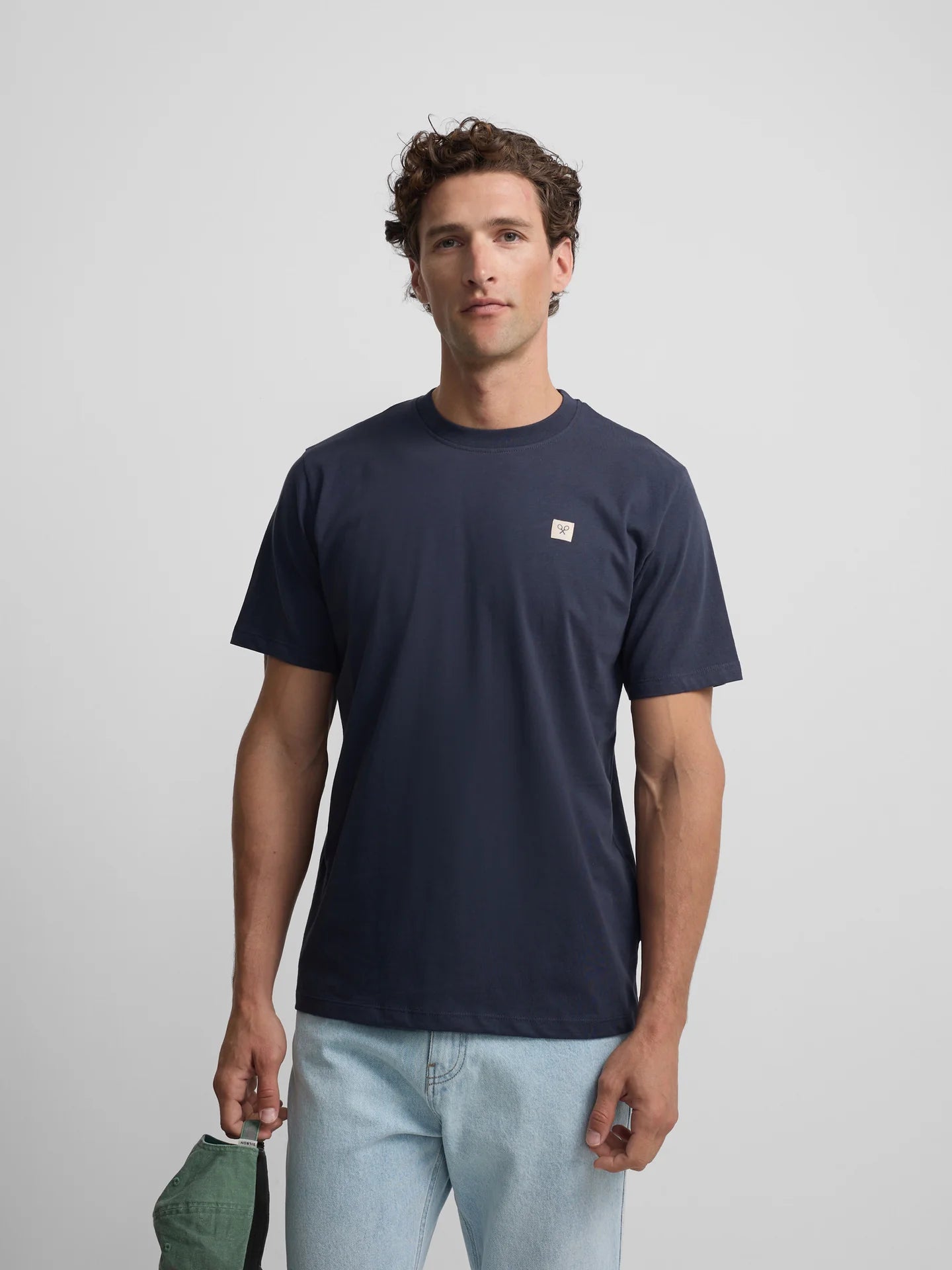 CAMISETA LISA MINILOGO PARCHE SILBON - MARINO