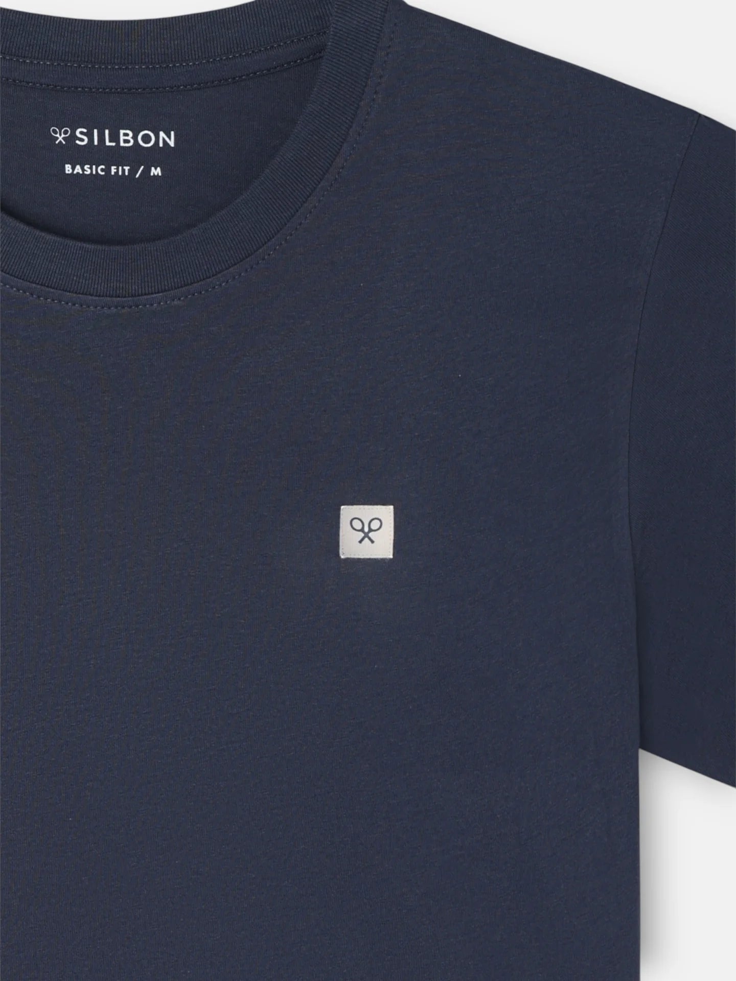 CAMISETA LISA MINILOGO PARCHE SILBON - MARINO