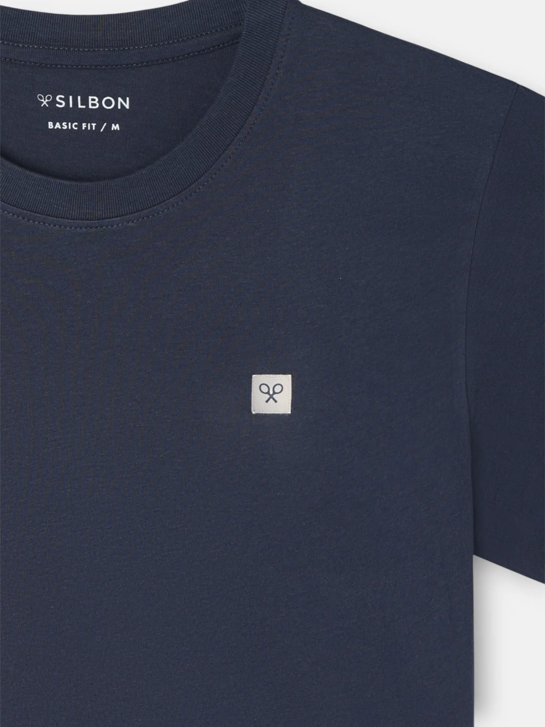 CAMISETA LISA MINILOGO PARCHE SILBON - MARINO
