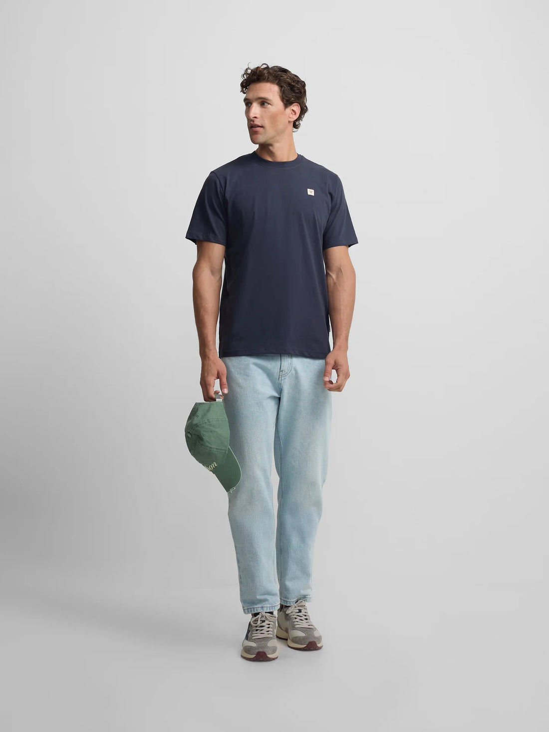 CAMISETA LISA MINILOGO PARCHE SILBON - MARINO