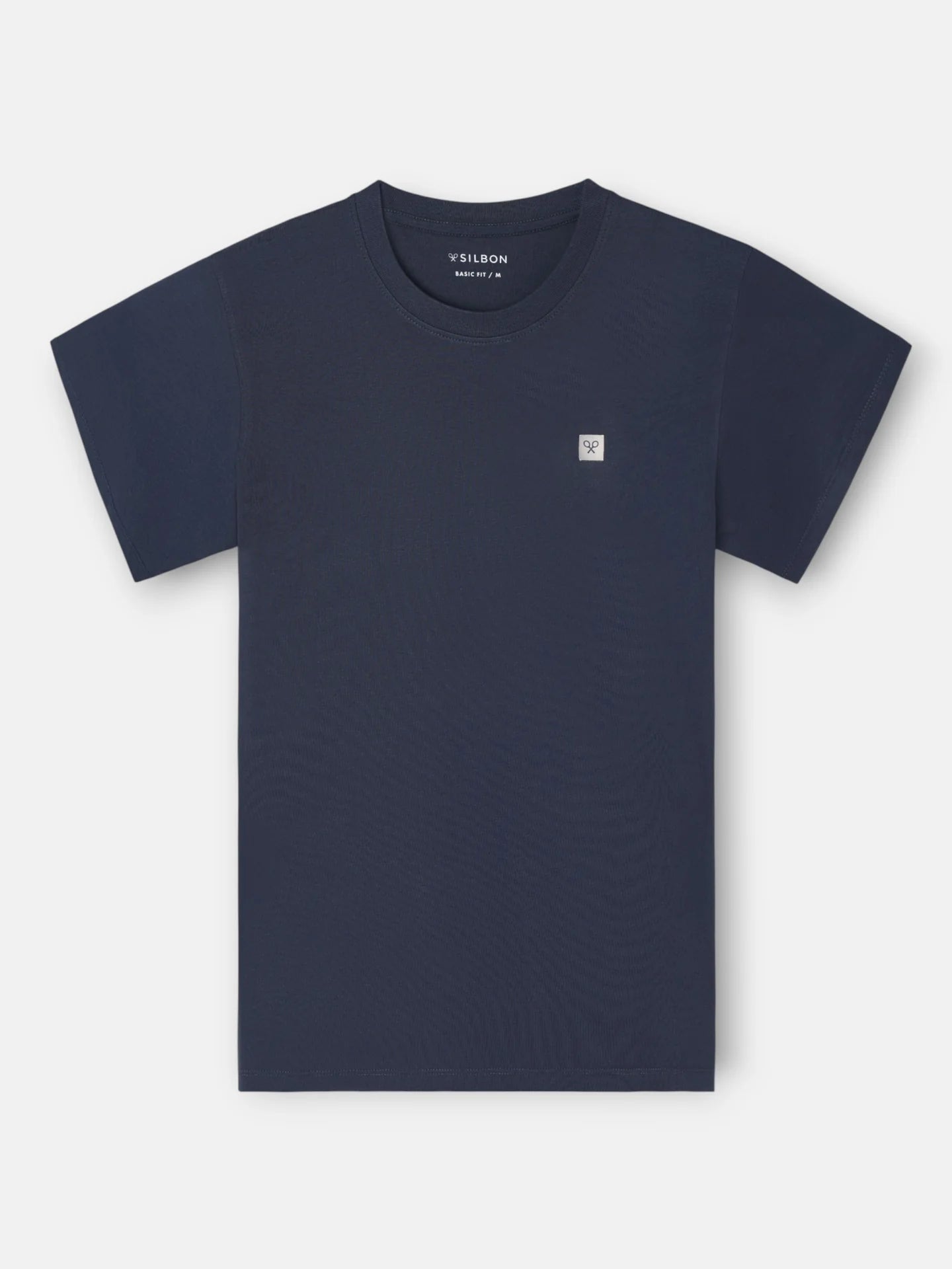 CAMISETA LISA MINILOGO PARCHE SILBON - MARINO
