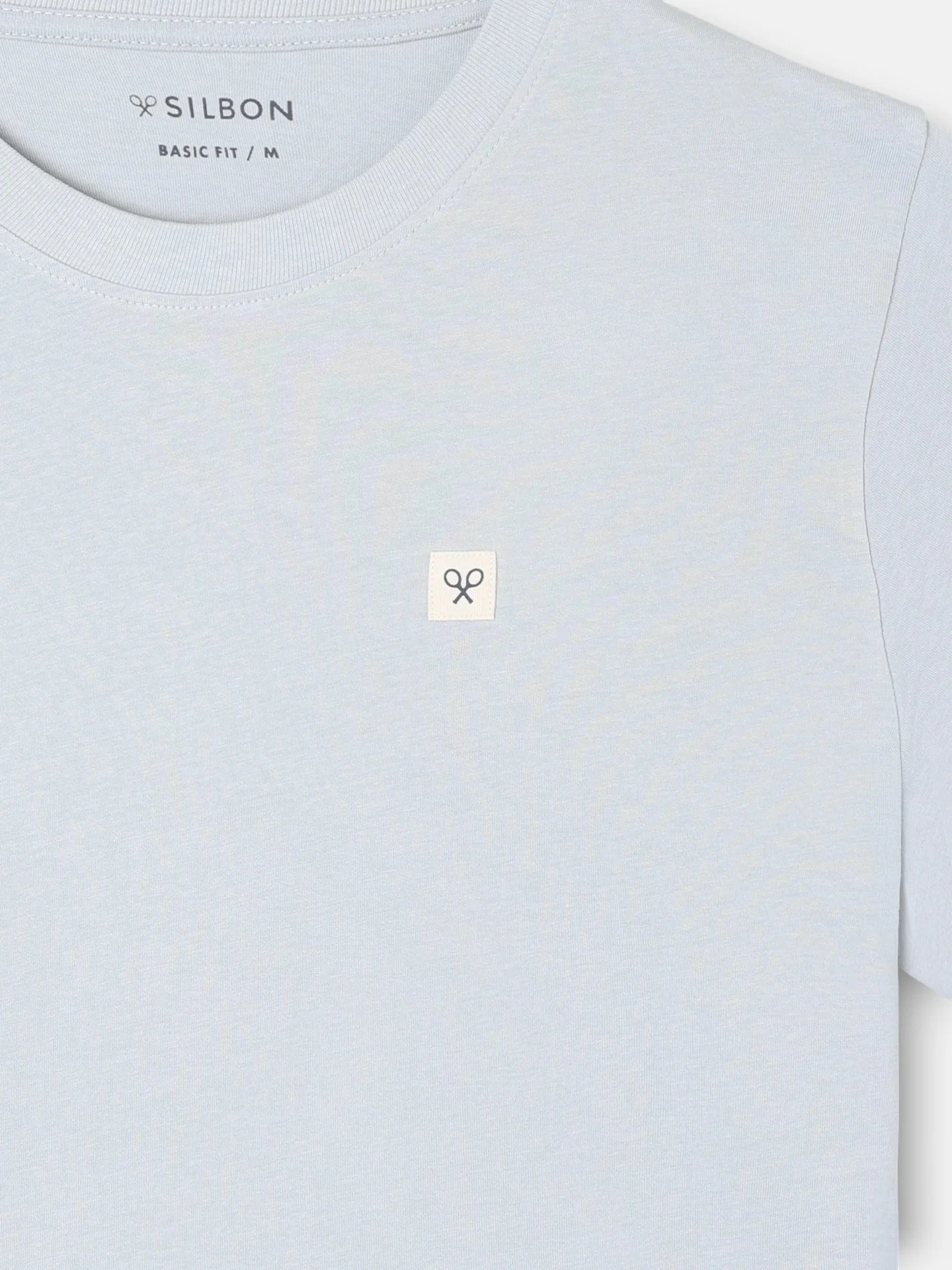 CAMISETA LISA MINILOGO PARCHE SILBON - AZUL