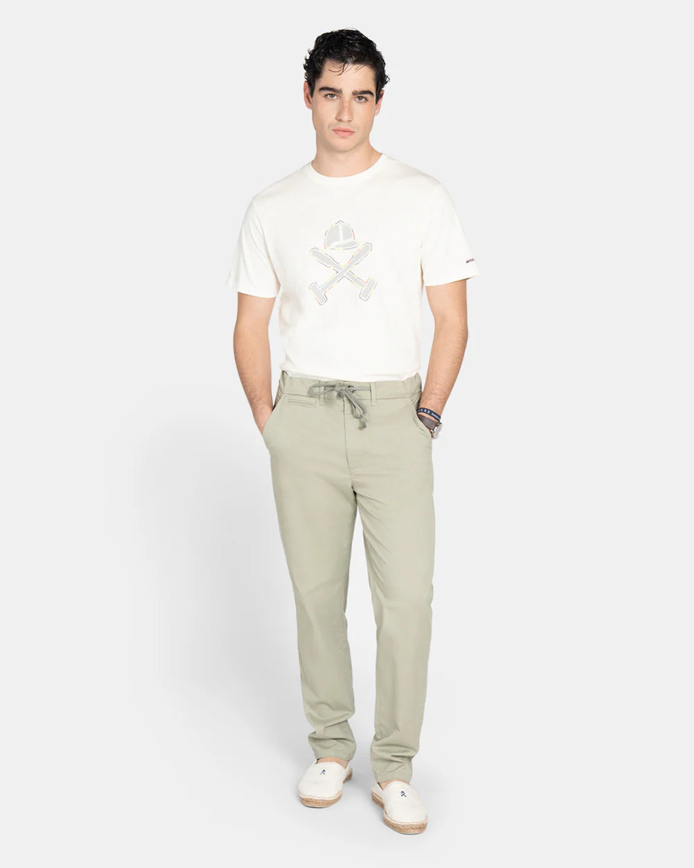 CAMISETA HARPER STITCHING - BEIGE
