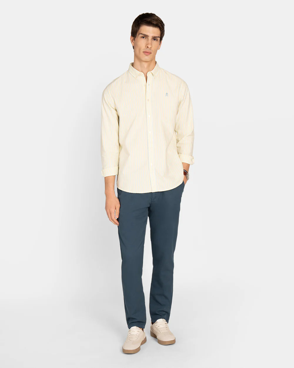 CAMISA HARPER RETRO STRIPED - AMARILLO