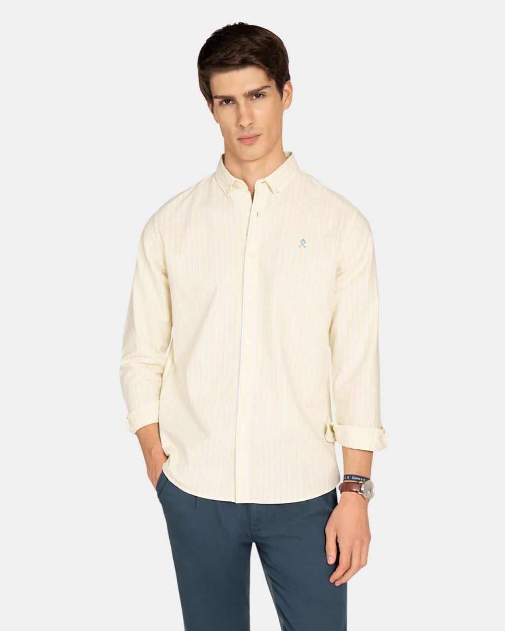 CAMISA HARPER RETRO STRIPED - AMARILLO