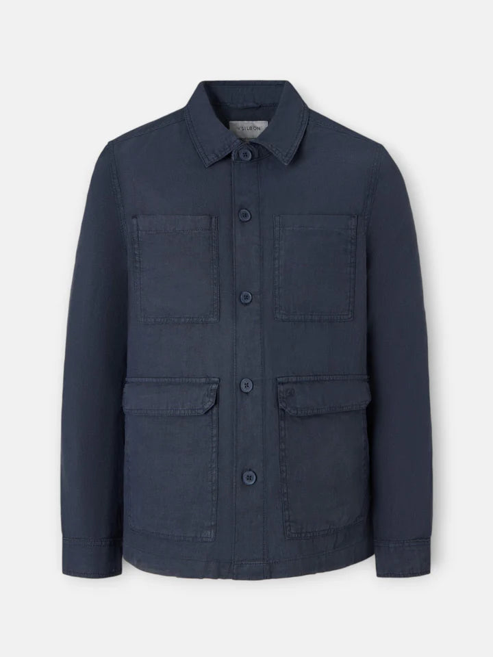 SOBRECAMISA SILBON LINO - MARINO