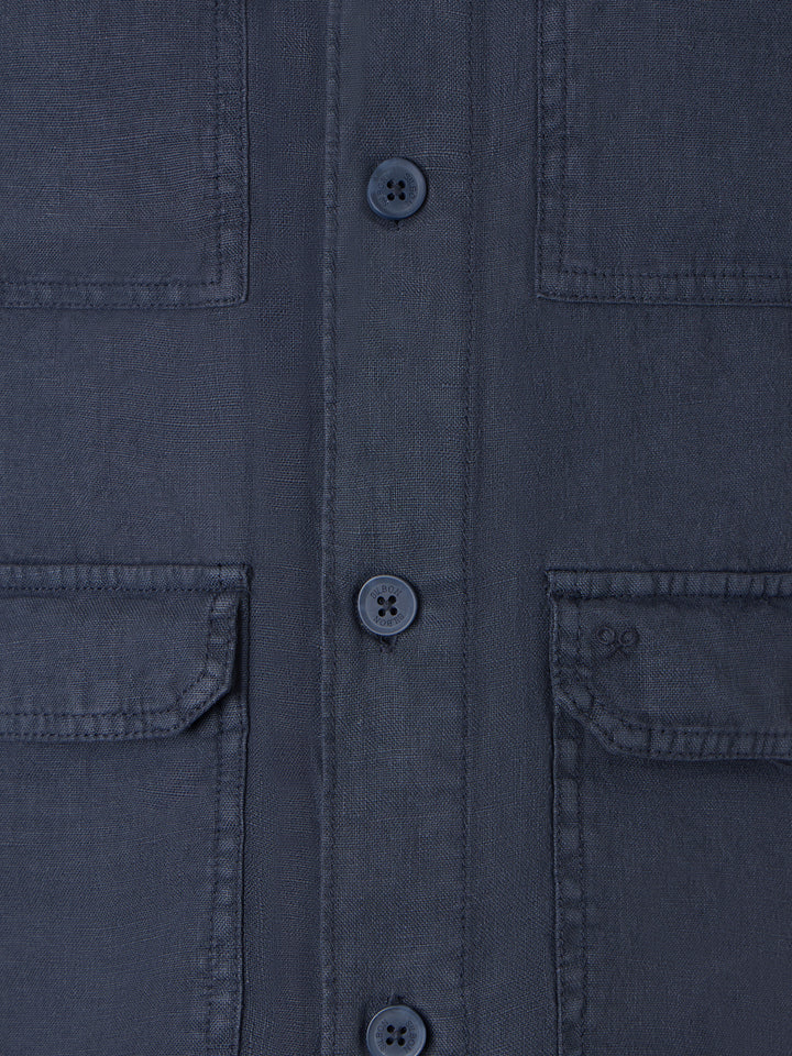SOBRECAMISA SILBON LINO - MARINO