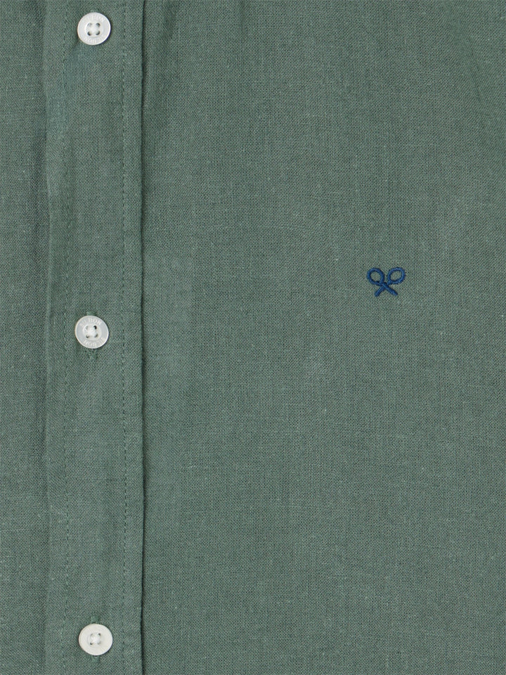 CAMISA SILBON SPORT LINO - VERDE OSCURO