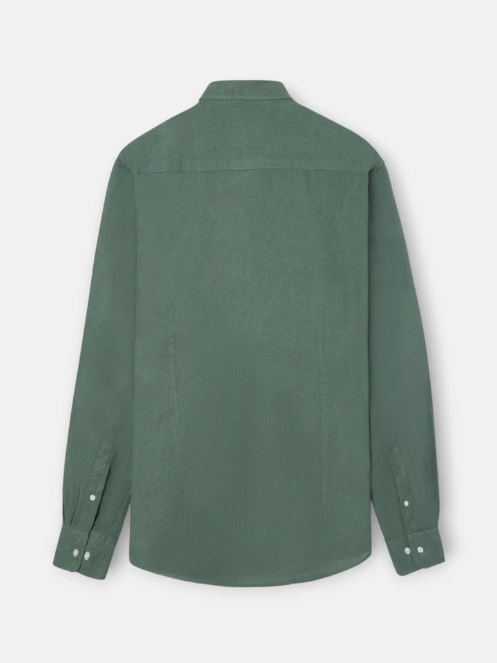 CAMISA SILBON SPORT LINO - VERDE OSCURO