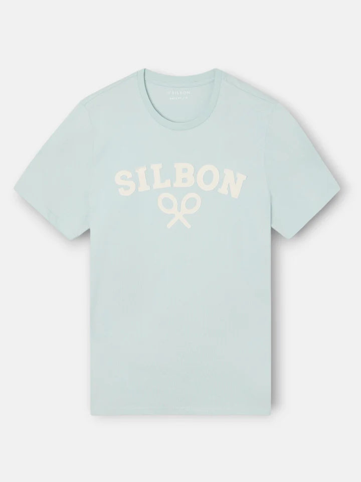 CAMISETA SILBON RAQUETA MEDIA - CELESTE