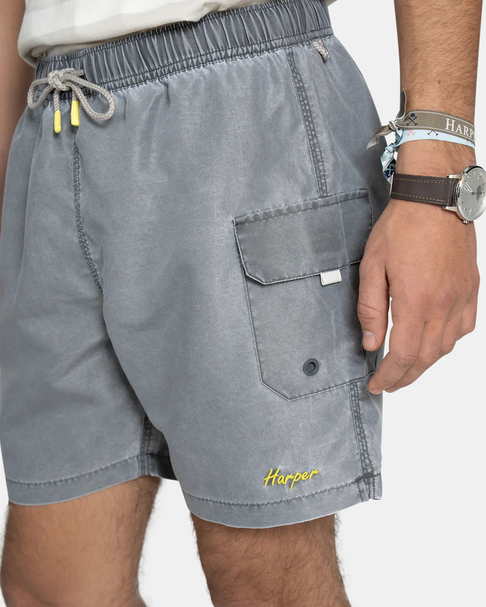 BAÑADOR HARPER CARGO - NEGRO