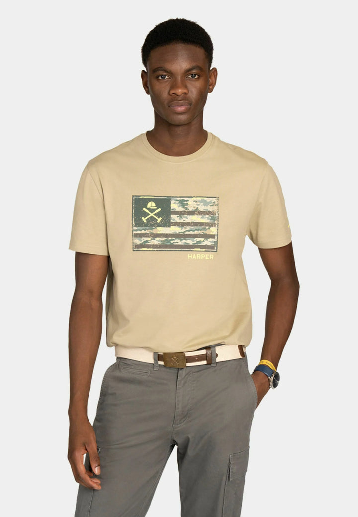 CAMISETA HARPER USA - KAKI