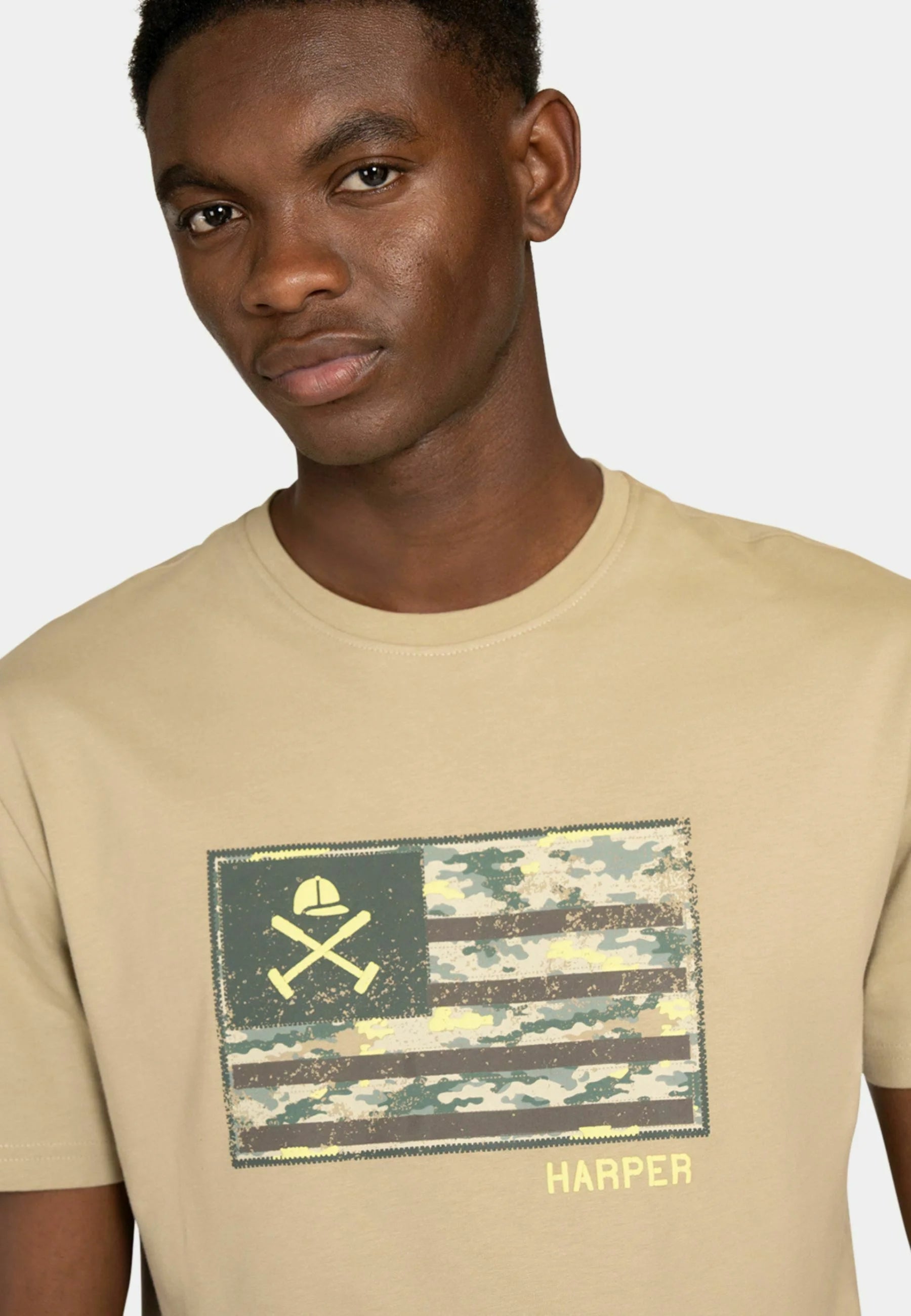 CAMISETA HARPER USA - KAKI