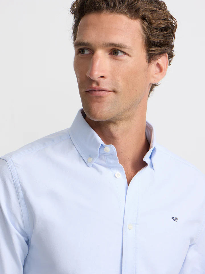 CAMISA SILBON OXFORD REGULAR - CELESTE