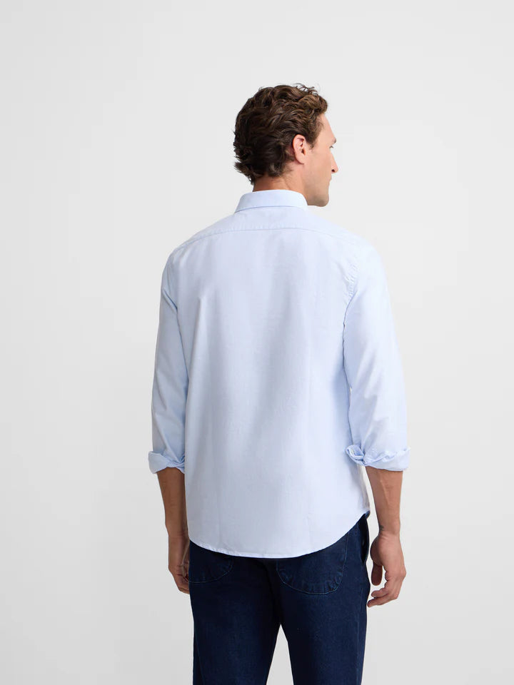 CAMISA SILBON OXFORD REGULAR - CELESTE