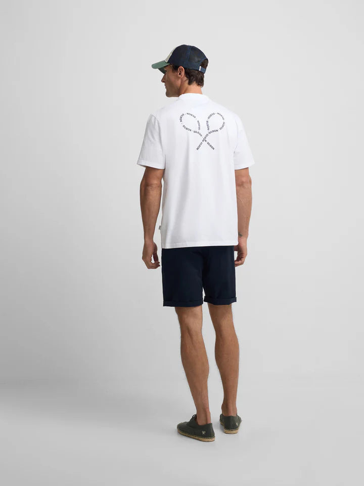 CAMISETA RAQUETAS LETTERING SILBON - BLANCO
